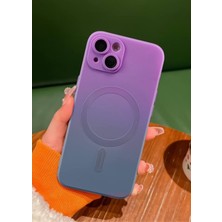 SPHONE iPhone 14 Kılıf Magsafe Manyetik Kablosuz Şarj Lens Korumalı Ombre Renk Geçişli Colorful Rainobow