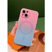 SPHONE iPhone 14 Kılıf Magsafe Manyetik Kablosuz Şarj Lens Korumalı Ombre Renk Geçişli Colorful Rainobow