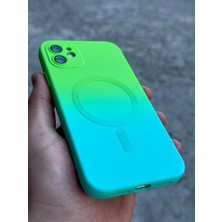 SPHONE Phone 11 Kılıf Magsafe Manyetik Kablosuz Şarj Lens Koruma Ombre Renk Geçişli Colorful Rainbow Case