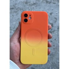 SPHONE iPhone 12 Kılıf Magsafe Manyetik Kablosuz Şarj Lens Koruma Ombre Renk Geçişli Colorful Rainbow Case