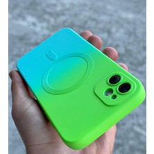 SPHONE iPhone 12 Kılıf Magsafe Manyetik Kablosuz Şarj Lens Koruma Ombre Renk Geçişli Colorful Rainbow Case