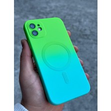 SPHONE iPhone 12 Kılıf Magsafe Manyetik Kablosuz Şarj Lens Koruma Ombre Renk Geçişli Colorful Rainbow Case