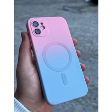 SPHONE iPhone 12 Kılıf Magsafe Manyetik Kablosuz Şarj Lens Koruma Ombre Renk Geçişli Colorful Rainbow Case