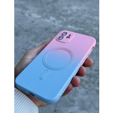 SPHONE iPhone 12 Kılıf Magsafe Manyetik Kablosuz Şarj Lens Koruma Ombre Renk Geçişli Colorful Rainbow Case