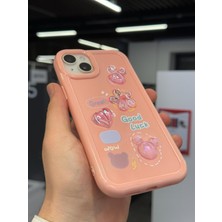 SPHONE iPhone 14 Kılıf 3D Kabartma Emoji Çıkartma Ayıcık Çiçek Kurdele Happy Good Luck Funny Heart Toys