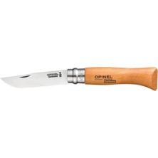 Opinel N°08 Carbon + Sheath - Ahşap Kutulu ve Kılıflı Karbon Çelik Çakı