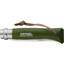 Opinel Inox No 8 Gürgen Saplı Paslanmaz Çelik Trekking Çakı - Haki