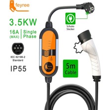 Feyree Ev Tipi Mobil Taşınabilir Type2 Ev Şarj Cihazı