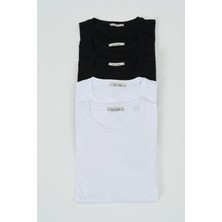 Polo State Erkek Bisiklet Yaka Regular Kalıp 5 li T-shirt Paket  Siyah-Beyaz