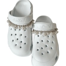 Josellini Crocs Terlik Uyumlu Taşlı Boyunluk, Incili Aksesuar