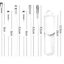 Xolo Çantalı 6 Parça Mor Çelik Kulak Temizleme Temizleyici Kulak Kiri Temizleme Seti XLB522