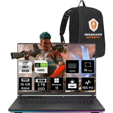 Asus Rog Strix G16 Intel Core I7 13650HX 16GB 2tb SSD RTX4060/8GB 165HZ 16" Fhd+ W11P Taşınabilir Bilgisayar N3157 & Per4 Çanta N3157P389