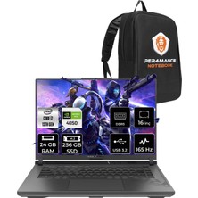 Asus Rog Strix G16 Intel Core I7 13650HX 24GB 256GB SSD RTX4050/6GB 165HZ 16" Fhd+ Fdos Taşınabilir Bilgisayar N3194 & Per4 Çanta N3194P311