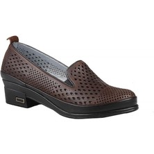 Castle Black 24554 Kadın  Deri Comfort Ayakkabı Kahve