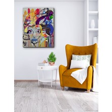 Harz Dekor Sokak Grafiti Kadın Portre Kanvas Tablo Dekoratif Modern Soyut Minimalist