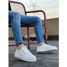 BOA BA0104 Bağcıklı Beyaz Cilt Deri Spor Klasik Erkek Ayakkabı
