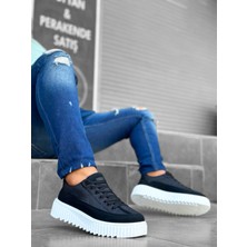 BA0801 BOA Yüksek Taban Siyah Paraşüt Kumaş Cilt Detaylı Erkek Ayakkabı