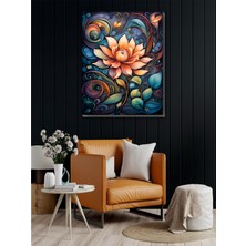 Harz Dekor Lotus Art Mandala Kanvas Tablo Dekoratif Modern Soyut Minimalist