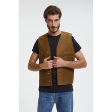 Filson Oil Tin Cloth Yelek Dark Tan