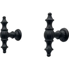 Koldoor Şehzade Mat Siyah Mobilya Dolap Mutfak Çekmece Kulpu Düğme 5 Adet