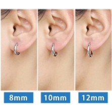 Stainless Steel Mazen 316L Çelik Set Halka 3 Farklı Boy 6 Adet Küpe