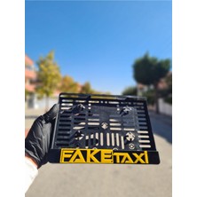 Karbon Soft Fake Taxi Yazılı Pleksi Plakalık