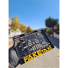 Karbon Soft Fake Taxi Yazılı Pleksi Plakalık