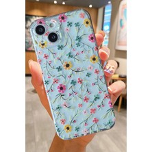 3gen Case iPhone 15 Uyumlu Çiçekler Desenli Şeffaf Silikon Kılıf Flower6 GN121