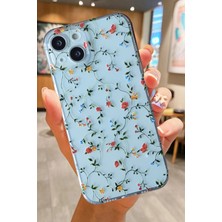 3gen Case iPhone 15 Uyumlu Çiçekler Desenli Şeffaf Silikon Kılıf Flower2 GN117