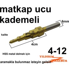 Yıldırım Nalbur Kademeli Matkap Ucu 4mm x 12MM Konik Matkap Ucu Hobi Matkap Seti