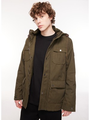 Denim Trip Regular Fit Haki Erkek Ceket DT10429_REGULAR Fit Kapüşonlu Yeşil