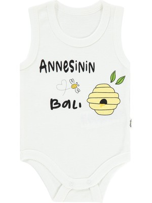 Civil Baby Kolsuz Ekru Bebek Çıtçıtlı Badi %100 Pamuk 1-36 Ay Erkek Çocuk İçin Rahat Kullanım