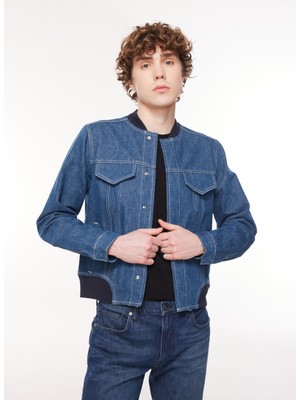 Denim Trip Siyah Erkek Denim Ceket DT10397_DOJA Bomber Slim Fit