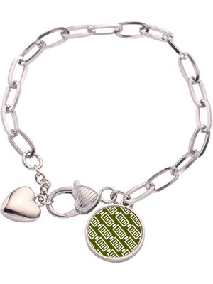 Diythinker Battery Endurance Energy Stamp Pattern Heart Chain Bracelet Jewelry Charm Fashion (Yurt Dışından)