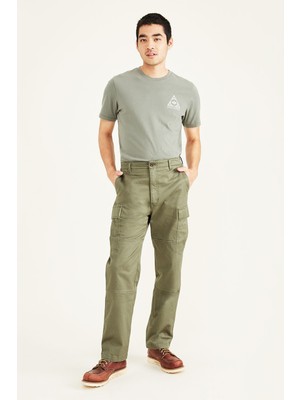 Dockers Smart 360 Tech  Yeşil Straight Fit Pantolon