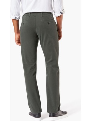 Dockers Erkek Düz Gri Smart 360FLEX Ultimate Chino Straight Pantolon