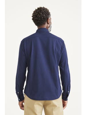 Dockers Smart 360 Knit Button Up Lacivert Gömlek