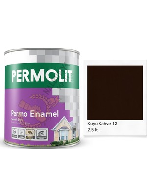 Permolit Enamel Sentetik Yağlı Boya Koyu Kahve 2.5 Lt.