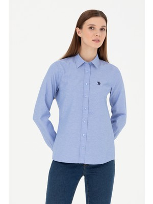 U.S. Polo Assn. Kadın Saks Gömlek Basic 50288851-VR045