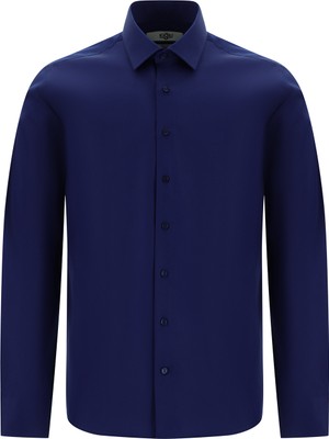 Kiğılı Uzun Kol Slim Fit Klasik Non Iron Saten Pamuklu Gömlek