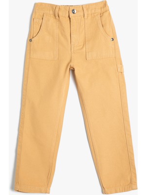 Koton Chino Pantolon Pamuklu Cepli