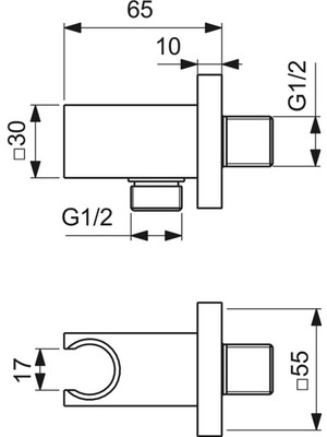 Ideal Standard 

BC771A5 Idealrain Square Dirsek-Askı Manyetik Gri