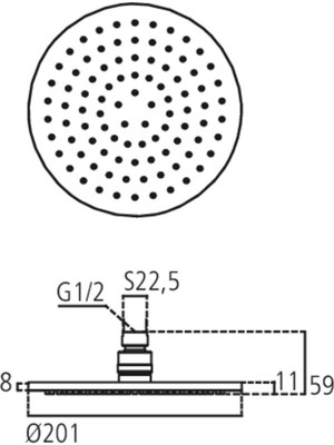 Ideal Standard B9442AA Idealrain Tepe Duşu-20CM