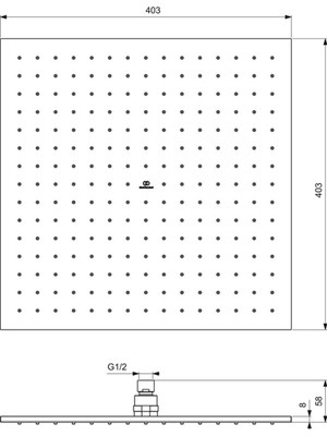 Ideal Standard A5806AA Idealrain Square Kare Tepe Duşu 40X40