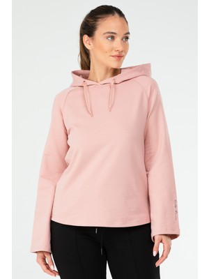 Speedlife Orkide Regular Fit Düz Pamuklu Kapüşonlu Kadın Sweatshirt - SC1176