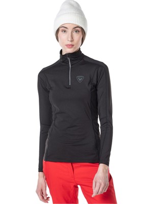 Rossignol Classique 1/2 Zip Kadın Siyah Içlik Üst