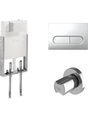 Kale Versus Gömme Rezervuar 8 cm Ince +Parlak Capsule Panel +V100 Stop Valf