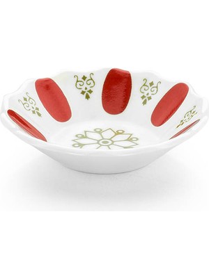 Özgül Melamin Kahveci Çay Tabağı Kırmızı 24 Adet 13,3 cm ML104K-24