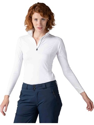 Rossignol Classique 1/2 Zip Kadın Beyaz Içlik Üst