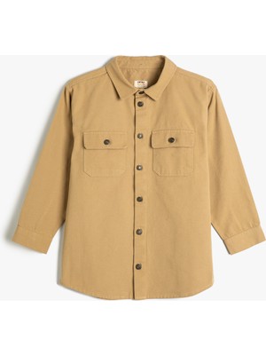 Koton Gömlek Ceket Cep Detaylı Pamuklu